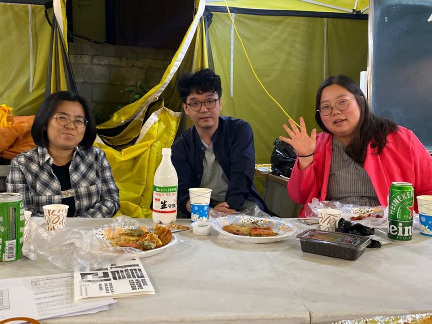 천막야학에서 진행된 신입교사 세미나 및 교사회의(200523)