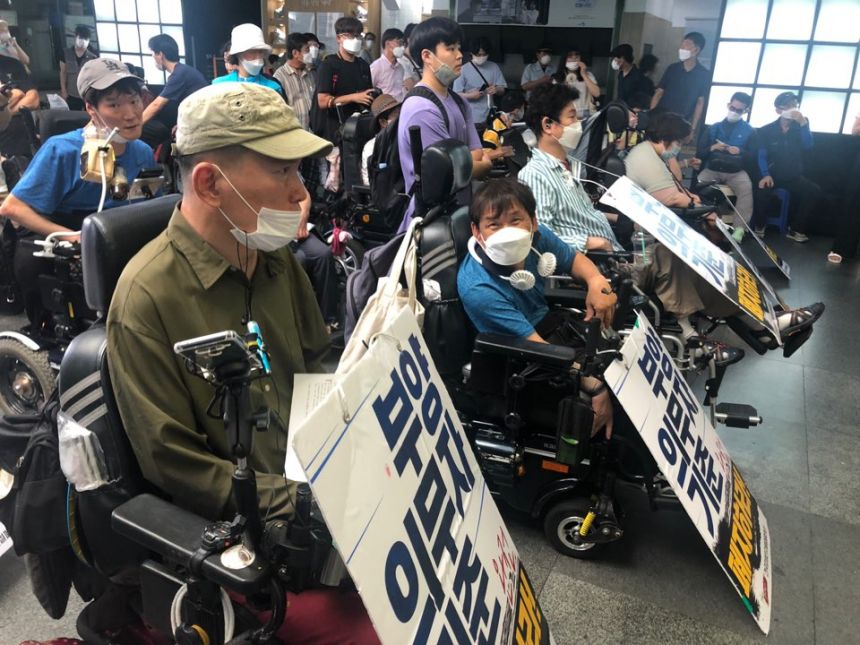 서울시 권리중심의 중증장애인맞춤형 공공일자리 활동 사진 (2020.8)