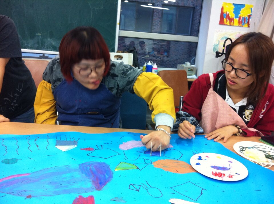 특활수업 미술반 수업과 미술 작품들